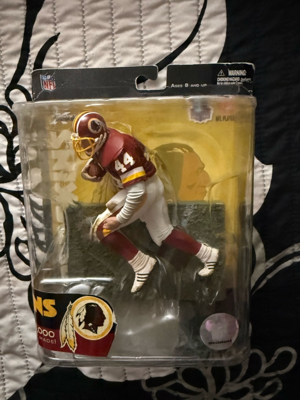 NFL Team Football Action Figure in Burgundy and Gold - Collectible